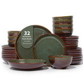 Pokini conjunto de platos de cena de 10 pulgadas para ocho personas, ideal para reuniones familiares.