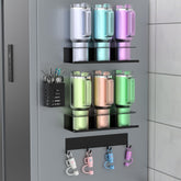 POLRAI organizador magnético para copas Stanley 30 oz ofrece soporte estable.
