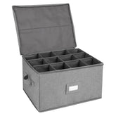 Popoly caja de cristalería para 12 copas con divisiones acolchadas para protección.
