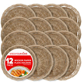 Portaplatos Stock Your Home wicker bambu 10 pulgadas: soporte estable para platos.