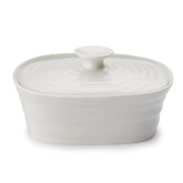 Portmeirion Sophie Conran Mantequero con tapa blanco para mantener la mantequilla fresca