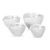 Portmeirion Sophie Conran tazas medidoras de porcelana blanca, uso preciso para hornear