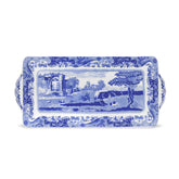 Bandeja Portmeirion Spode Azul Italiano para sándwiches, con asas, presentación elegante