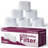 Possiave filtros de agua para Keurig, frente del empaque, mejora el sabor.
