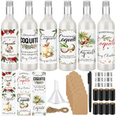 Potchen botellas de plástico para coquito, 750 ml, listas para regalos navideños