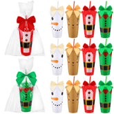 Potchen copa navidad 24oz con tapas y pajitas, ideal para bebidas festivas.