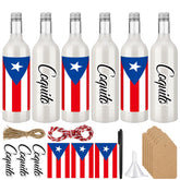 Botellas de coquito de Potchen en plástico de 750 ml, listas para regalar.