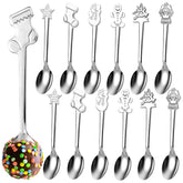 Potchen cucharas navidad set de 24, elegante toque festivo para postres