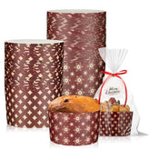 Potchen moldes de papel para panettone, 48 unidades, ideales para hornear lotes festivos