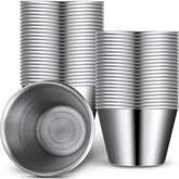 Potchen ramekins de acero inoxidable para salsas, ideal para porciones controladas.