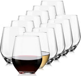 Potdoctor copa sin tallo de cristal claro, ideal para degustación y presentación del vino.