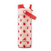 Powcan botella para niños, tapa 2 en 1 con pajita, evita derrames en la mochila.