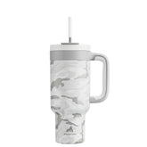 POWCAN termo 40 oz camo con manija, agarre seguro para aventuras al aire libre.