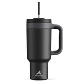 POWCAN vaso térmico 40 onzas con manija, ideal para viaje y uso diario.