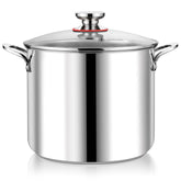P&P CHEF olla de 12 cuartos con tapa de vidrio para cocción rápida.