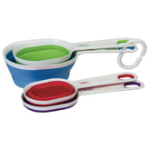 PREPWORKS tazas medidoras colapsables en 4 tamaños permiten medir con precisión y ahorrar espacio