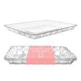 Plato rectangular transparente Prestee 9x13 para servir aperitivos en fiestas