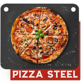 Primica Pizza Steel XL: vista frontal en horno para pizzas con alta conductividad