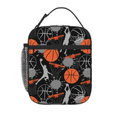 PTPLMM bolsa de almuerzo aislada para baloncesto, ideal para meriendas escolares.