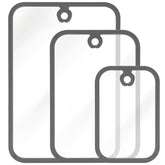 PTYTIFY tabla de corte de vidrio templado 15x11 gris, ideal para carnes y porciones grandes.