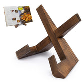 PUERSI soporte libro cocina madera rústico marrón, ideal para leer recetas.