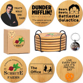 PuGez posavasos The Office Dwight Schrute, protección elegante para mesas.