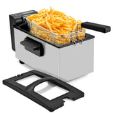 Freidora Pukomc con capacidad de 3L, diseño compacto para frituras rápidas.