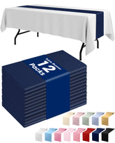 Cinta de mesa Pureegg Navy, 12 unidades, cobertura uniforme para fiestas.