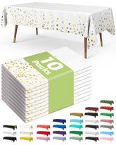 Mantel Pureegg blanco con dorado para graduación, protección de la mesa