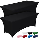 Pureegg funda de mesa spandex 4 pies negro, ajuste preciso para mesa rectangular.