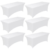 Pureegg funda de mesa spandex 6ft ajustada para exterior, mantiene aspecto limpio.