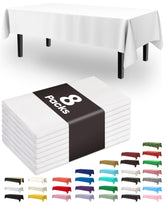 Pureegg mantel desechable 54x108 blanco rectangular, protección impermeable contra derrames en la mesa.