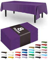 Mantel rectangular Pureegg 54x108 morado para graduaciones, protege la mesa con estilo.