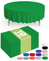 Mantel desechable Pureegg redondo de 84 pulgadas en verde bosque para fiestas