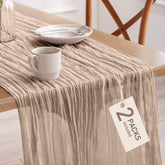 Pureegg mantel corredor de gasa 35x120 boho para mesas grandes.