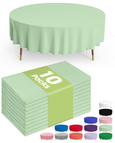 Mantel Pureegg verde salvia para mesa redonda de 84 pulgadas, protección anti manchas y decoración suave