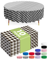 Mantel Pureegg, cuadros negro-blanco, ideal para fiestas y reuniones