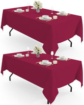 Mantel rectangular Pureegg en fucsia protege la mesa en eventos.