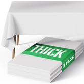 Mantel rectangular Pureegg blanco protege la mesa y es apto para eventos.