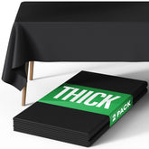 Mantel rectangular Pureegg 60x84 negro, reutilizable para bodas y picnics.