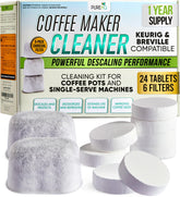 PureHQ tabletas limpiador descalcificador para cafetera eliminan depósitos para un café más limpio