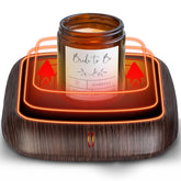 PUSEE plato calentador de velas grande facilita aromas sin llama en casa