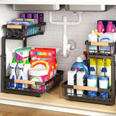 PXRACK organizador bajo lavabo con diseño en C para maximizar espacio.