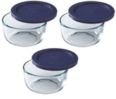 Pyrex 7200: juego de vasos de vidrio de 2 tazas para almacenamiento práctico.