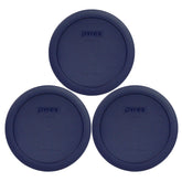 Pyrex 7201-PC tapas azules para recipientes de 4 tazas, sellan herméticamente para conservar frescura.