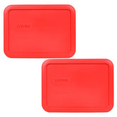 Tapas rojas Pyrex 7210-PC para recipientes de 3 tazas, ideal para almacenamiento seguro