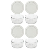 Pyrex cuencos de vidrio de 2 tazas para porciones fáciles y seguras.