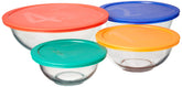 Pyrex Smart Essentials cuenco de vidrio de 4 cuartos con tapa, ideal para almacenamiento.