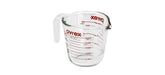 Pyrex Prepware taza medidora con gráficos rojos para lectura rápida de líquidos