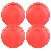 Tapas plásticas rojas de Pyrex para tazones 6/7 tazas, conservan frescura en refrigerador